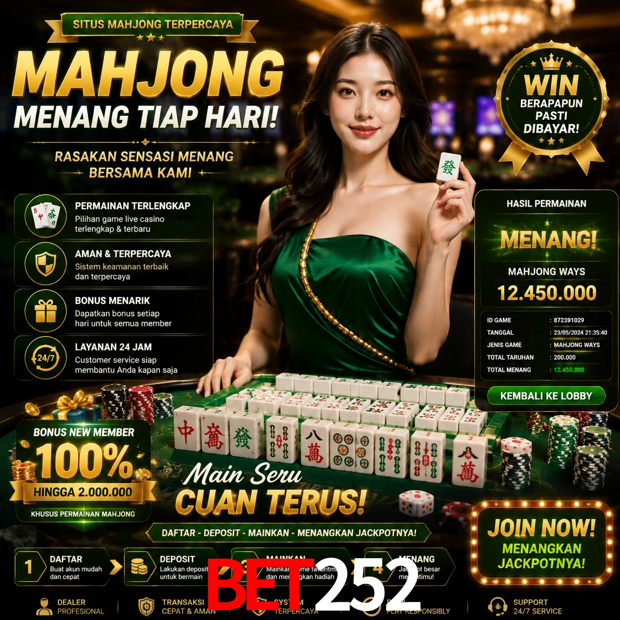 Cashback VIP bet252 - reembolso semanal